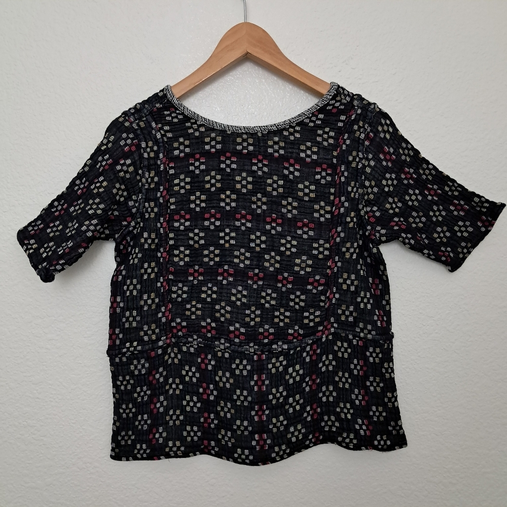 Ace & Jig Kat Kasuri Kente Fabric V Neck Top